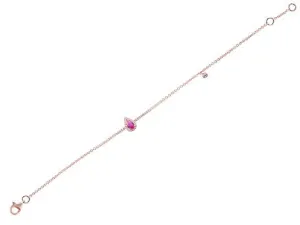 0.15ct Diamond and 0.25ct Ruby Bracelet set in 14KT Rose Gold / T19135