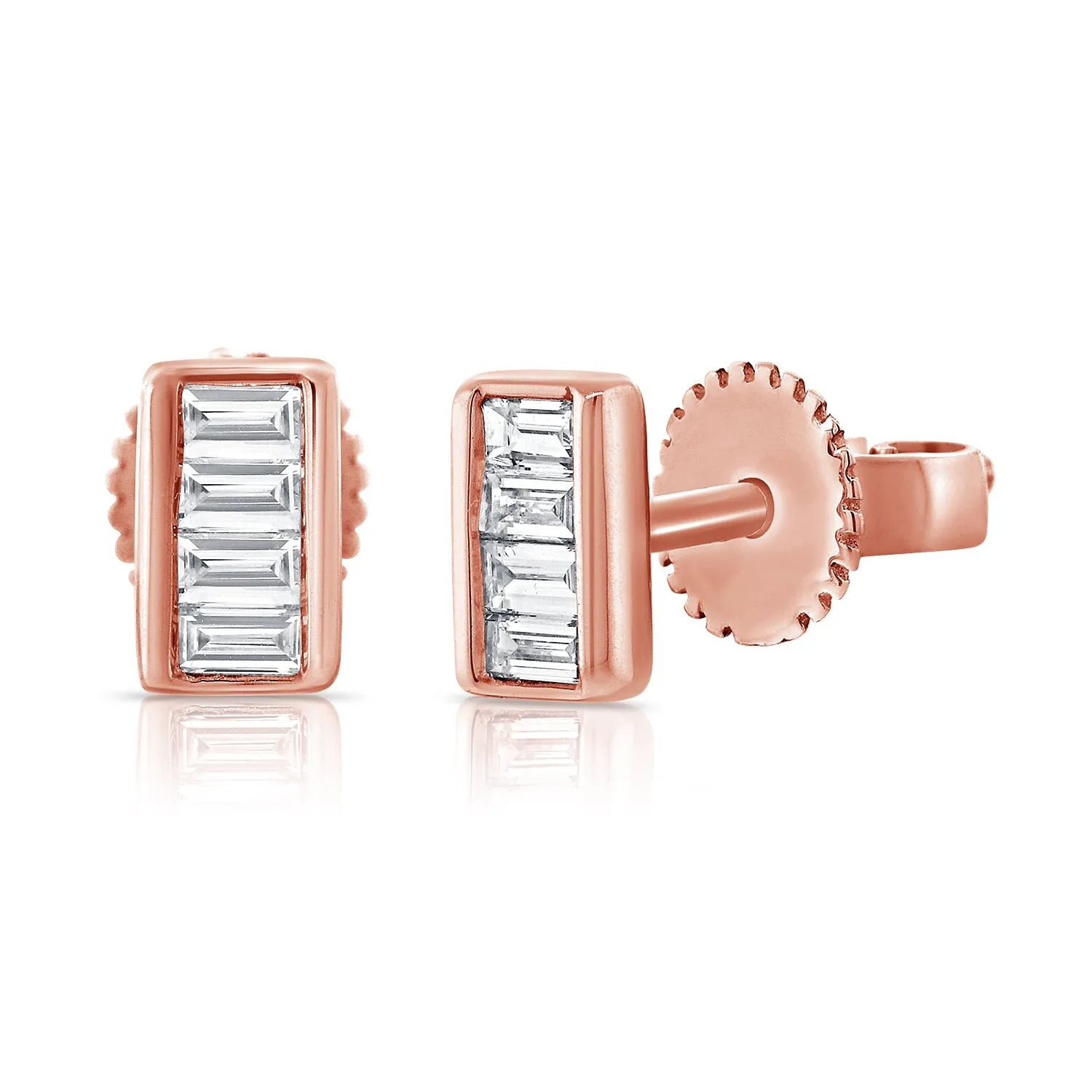 14k Gold & Diamond Stud Earrings - 0.10ct