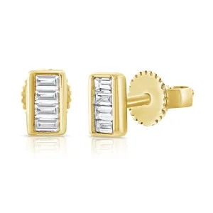 14k Gold & Diamond Stud Earrings - 0.10ct