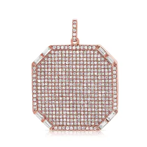 14K Rose Gold Diamond Pave Locket