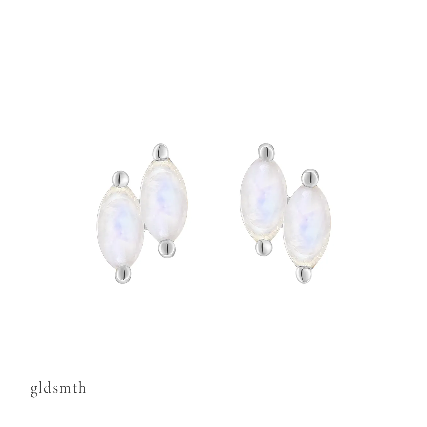 14k White Gold Elodie Studs
