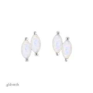 14k White Gold Elodie Studs