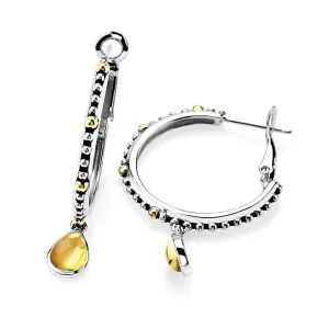 14K/925, Pear Shape Citrine Earrings (141E113814CT)