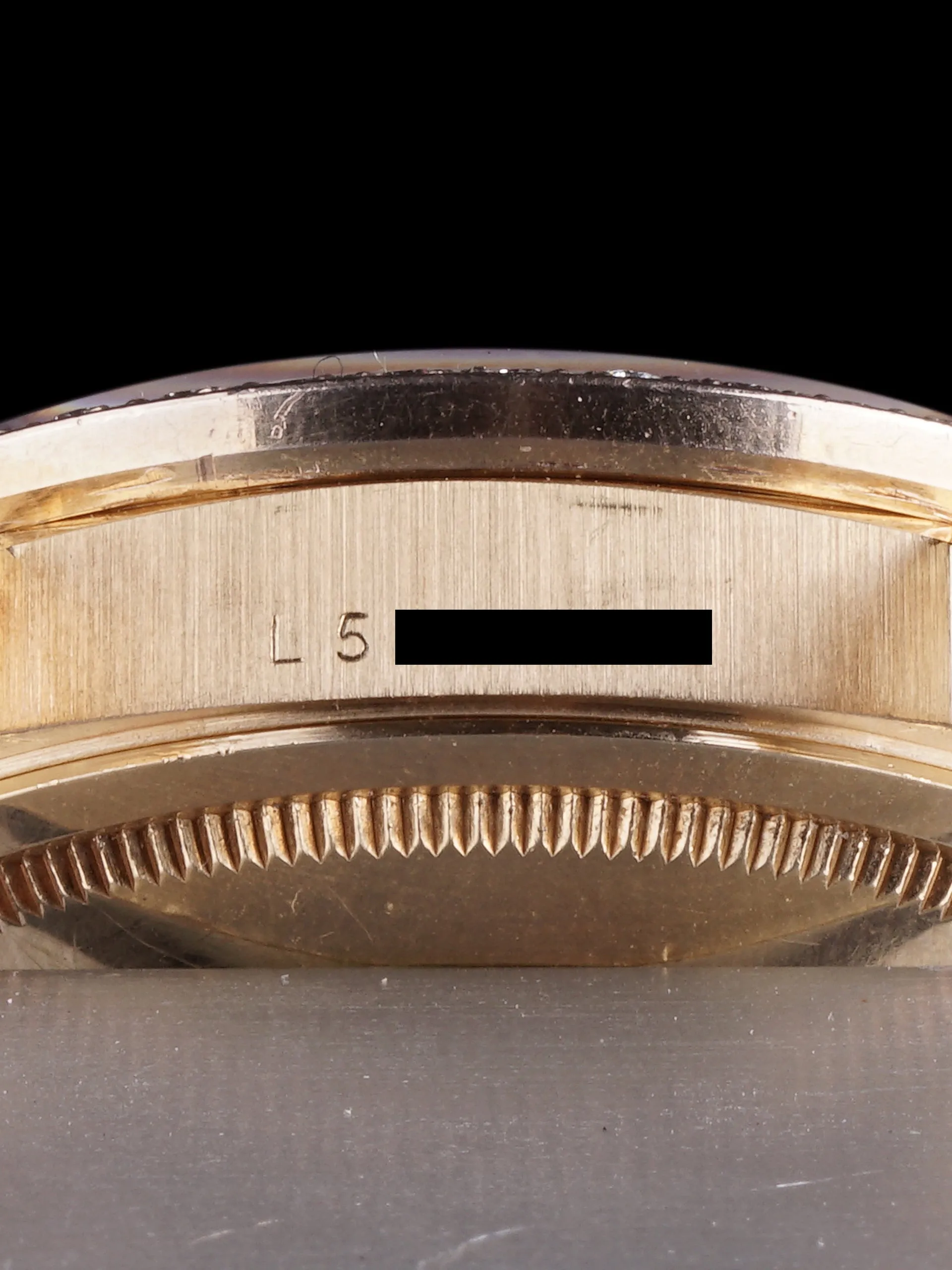 1989 Rolex Day-Date 18k YG (Ref. 18348) String Dial W/ Factory Diamond Bezel W/ Box & Papers