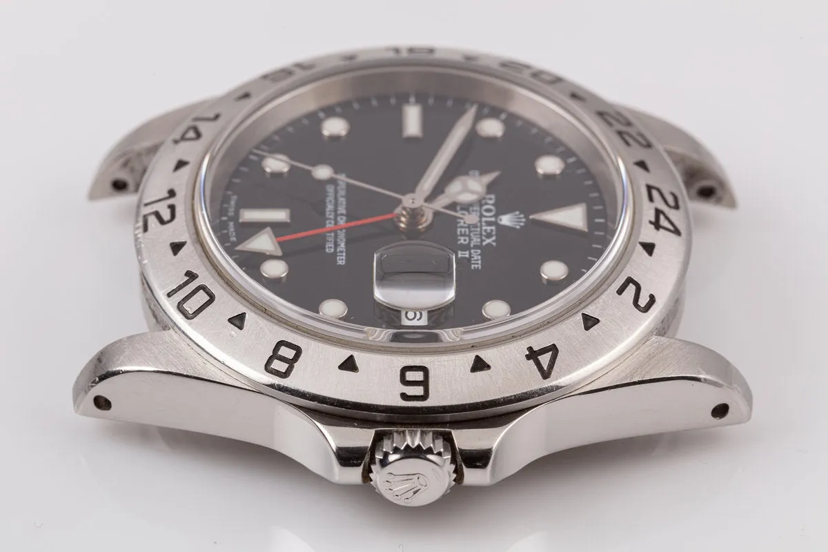 2002 Rolex Explorer II 16570 Black Dial w/ Papers