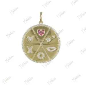 6 Symbol Disc Pendant