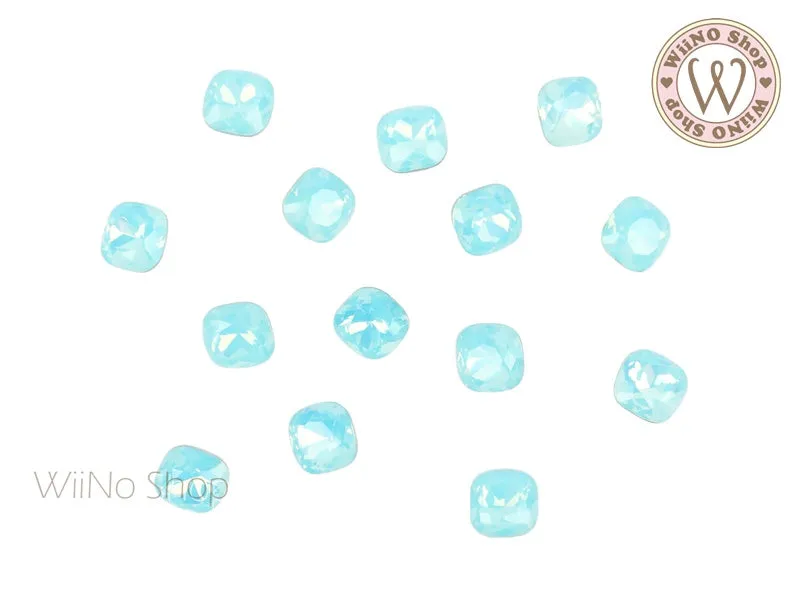 6mm 8mm Opal Rounded Square Point Back Crystal - 5 pcs