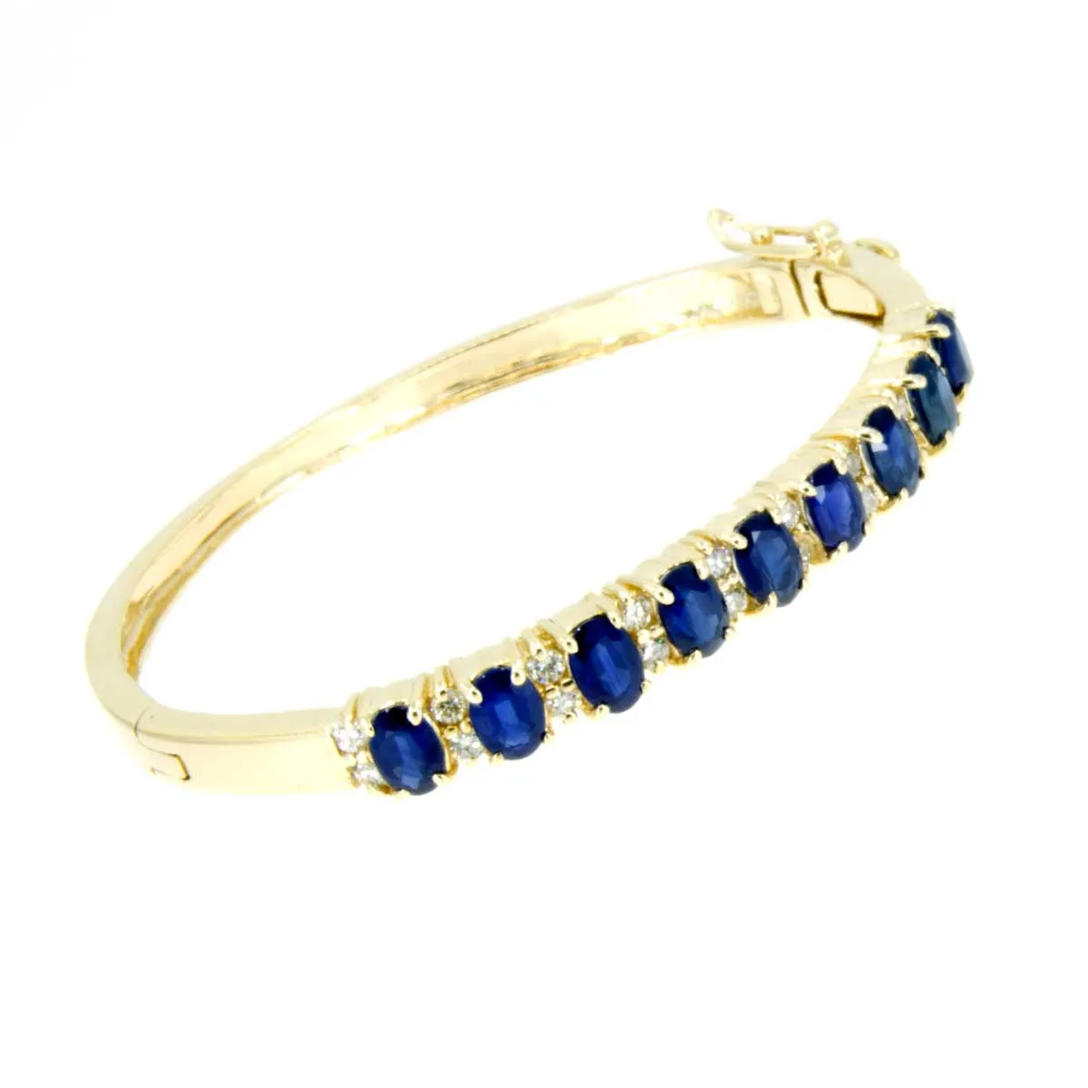 8.00ct Sapphire & Diamond Bangle Bracelet