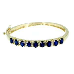 8.00ct Sapphire & Diamond Bangle Bracelet