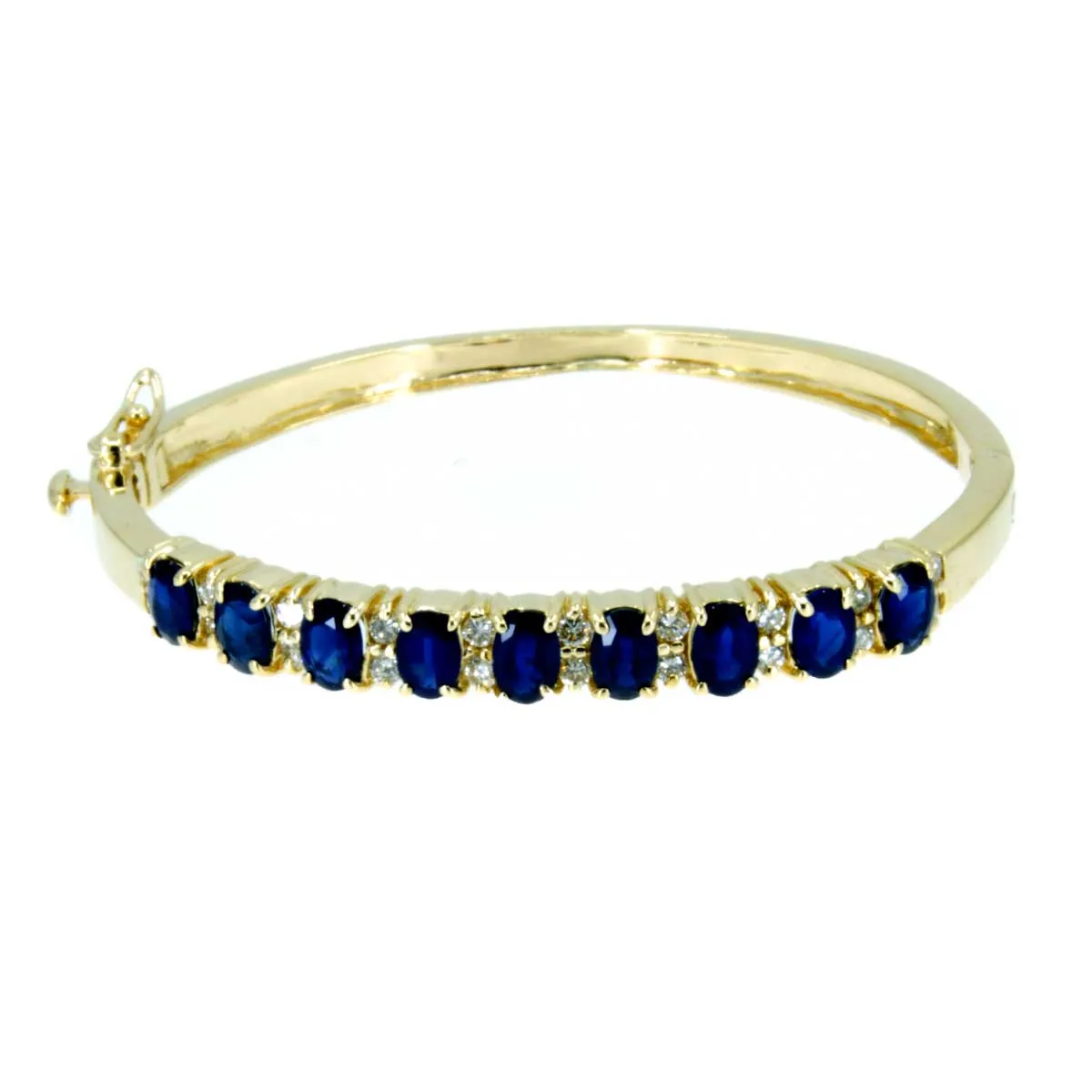8.00ct Sapphire & Diamond Bangle Bracelet