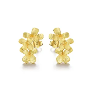 925 Silver Daisy Vintage Stud Earrings