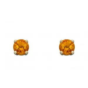 9ct November Citrine 4mm Stud Earrings GE2336