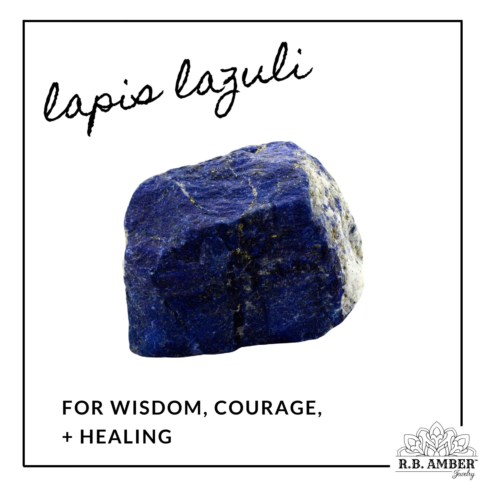 Adults | Lapis Lazuli   Raw Cognac Amber Anklet