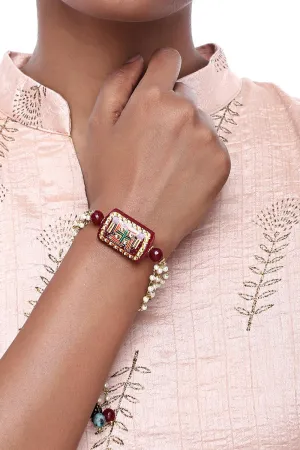 Alloy Bracelet in Maroon