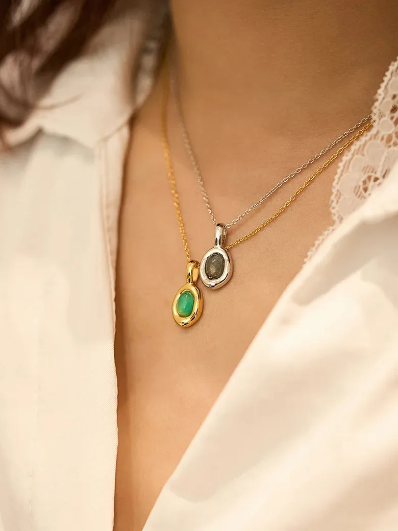 Amazonite Charm Necklace