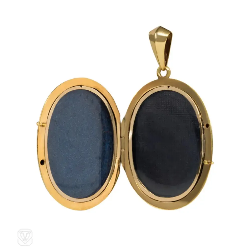 Antique masked portrait locket