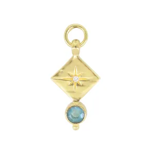Ara Apatite Gold Charm