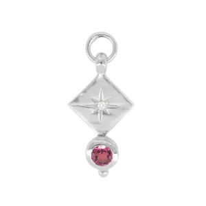 Ara Rhodolite Silver Charm