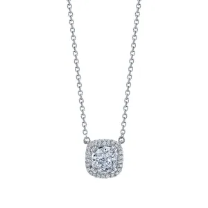 Arabesque Artisan Pave Diamond Halo Pendant