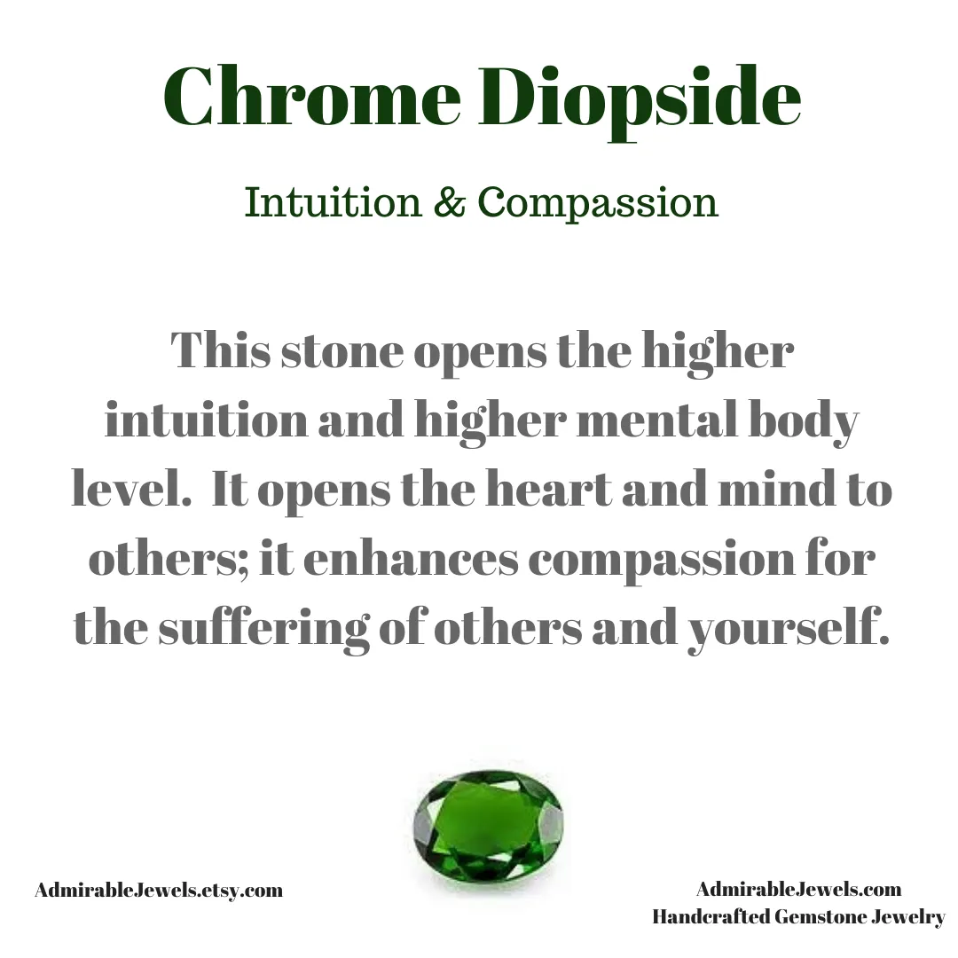 Beaded Chrome Diopside Necklace