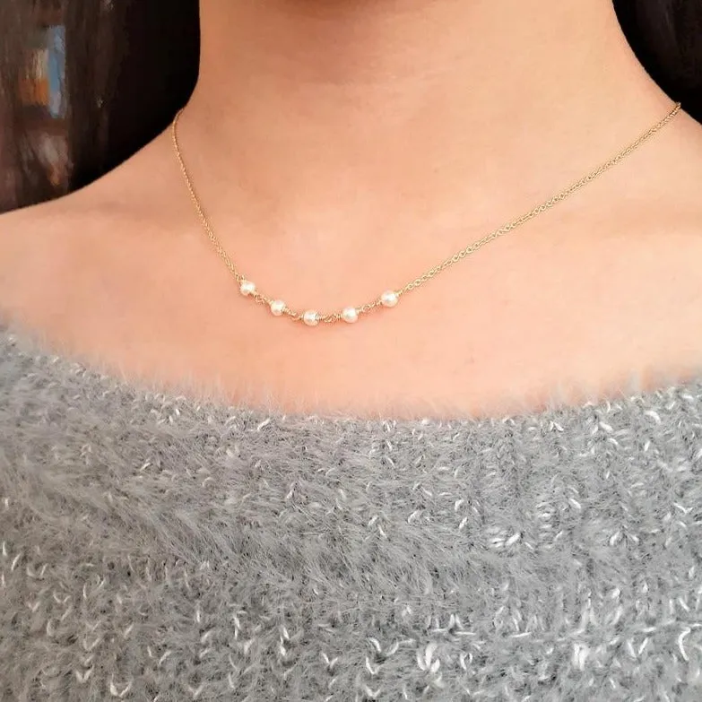 Beaded Freshwater Pearl Necklace