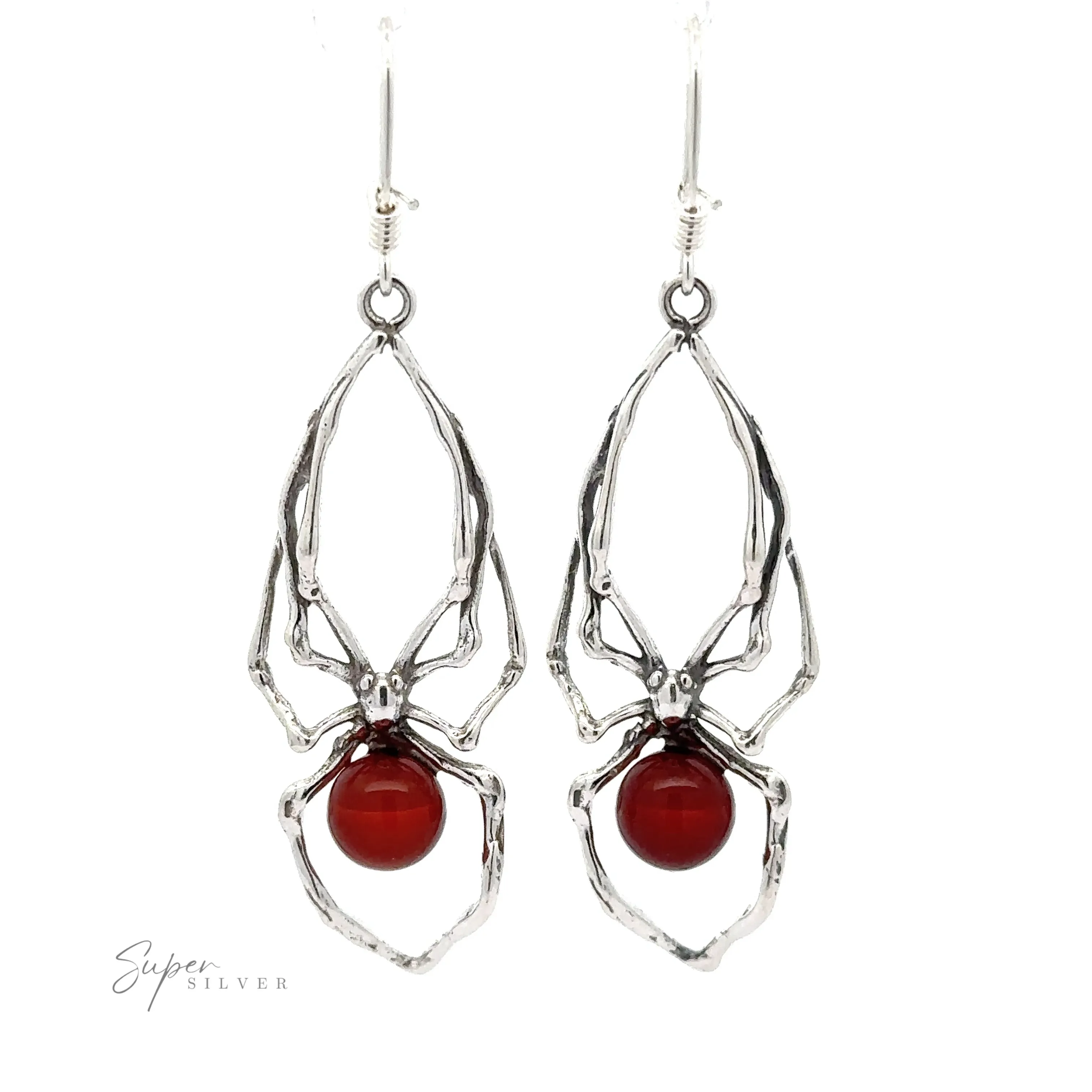 Beautiful Amber Spider Earring