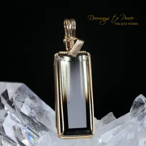 Bi Color Citrine Crystal Pendant 14k 'Prosperity'