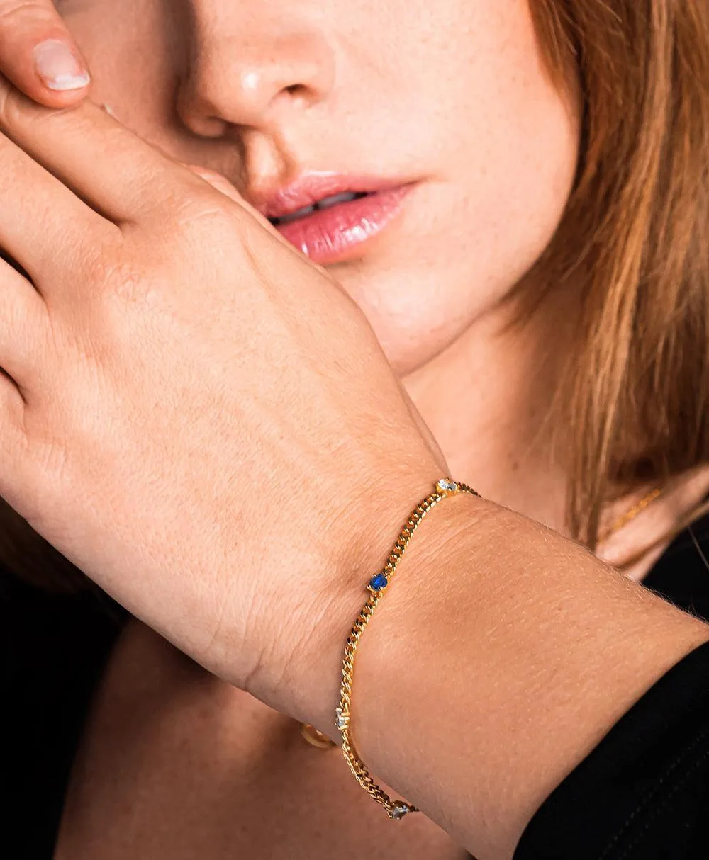 Birthstone Bracelet December 18ct Gold Plated