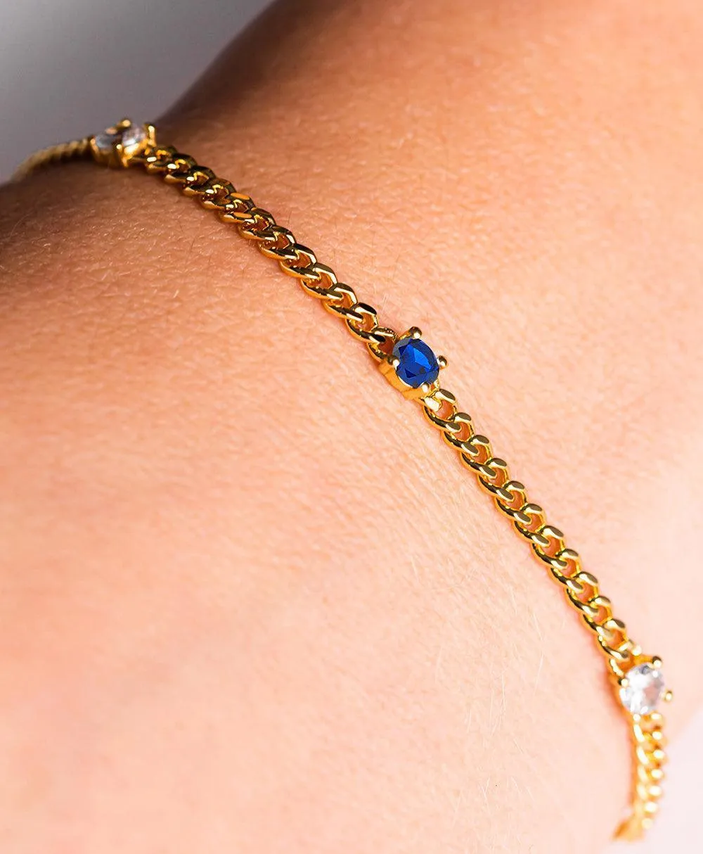 Birthstone Bracelet December 18ct Gold Plated
