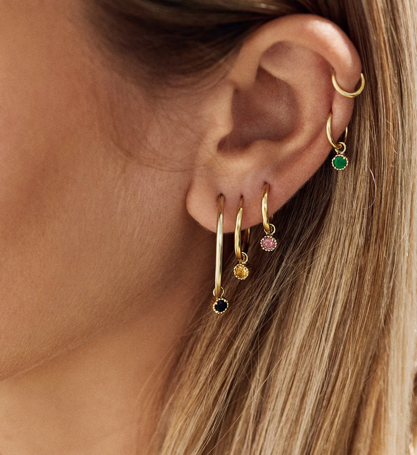 Birthstone Earring Charm 14K