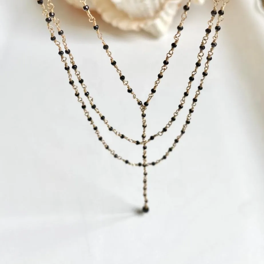 Black Spinel Necklace - Black Widow