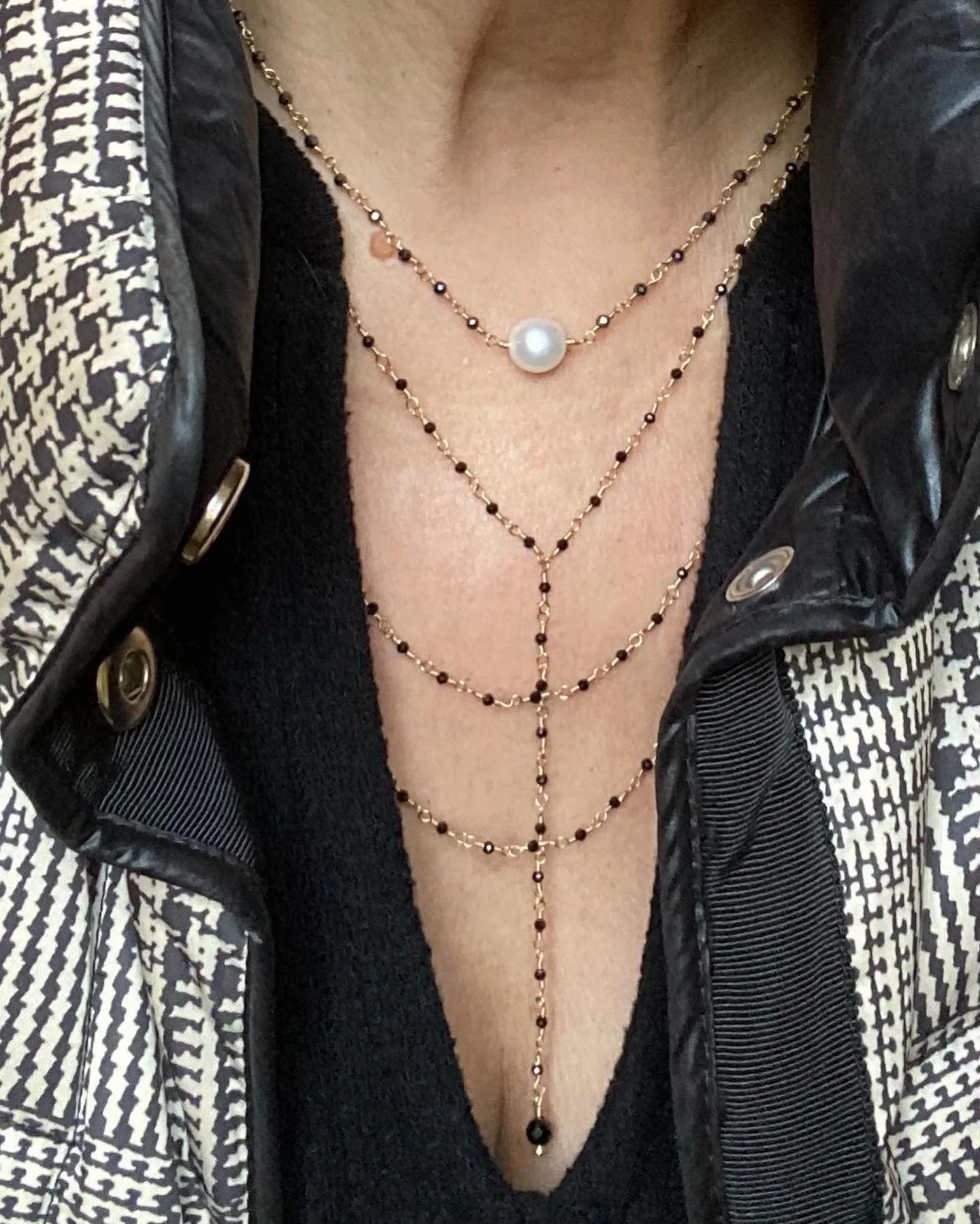 Black Spinel Necklace - Black Widow