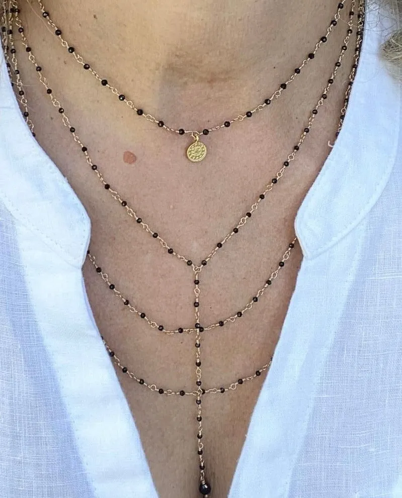 Black Spinel Necklace - Black Widow