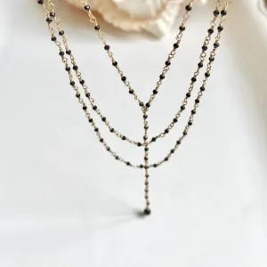 Black Spinel Necklace - Black Widow