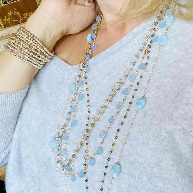 Blue Chalcedony Necklace - Positano