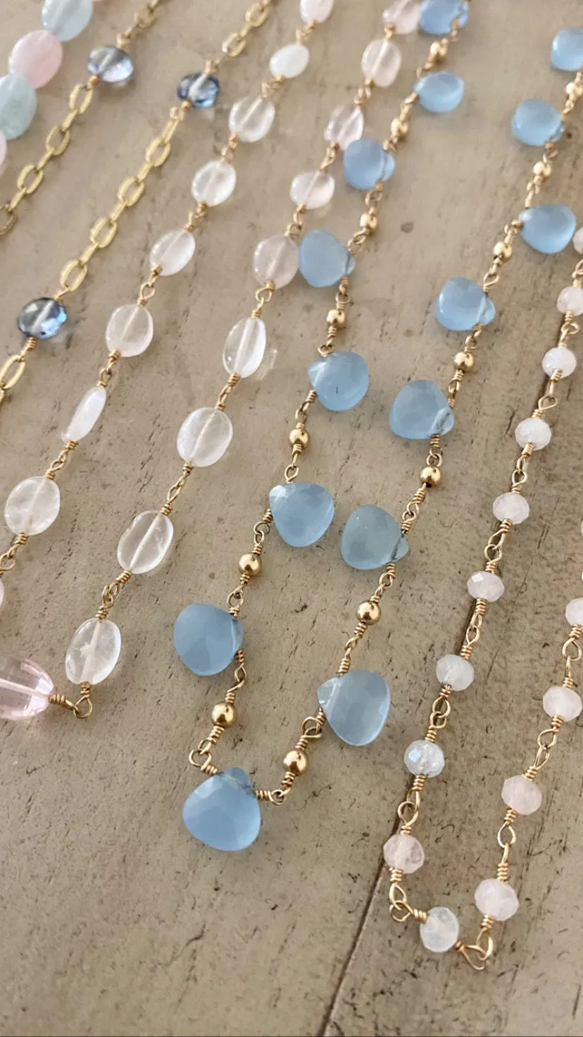 Blue Chalcedony Necklace - Positano