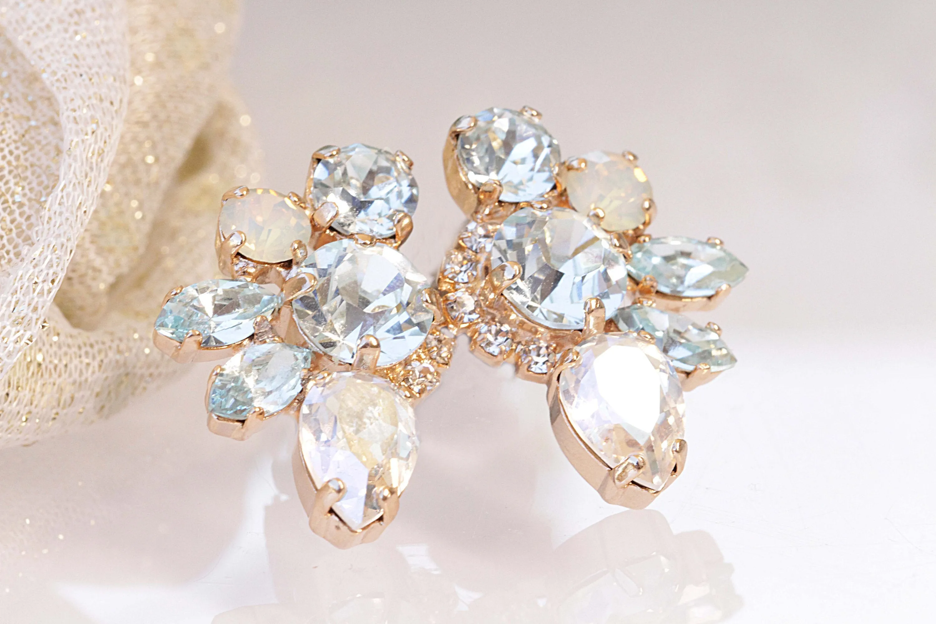 BRIDAL AQUAMARINE EARRINGS