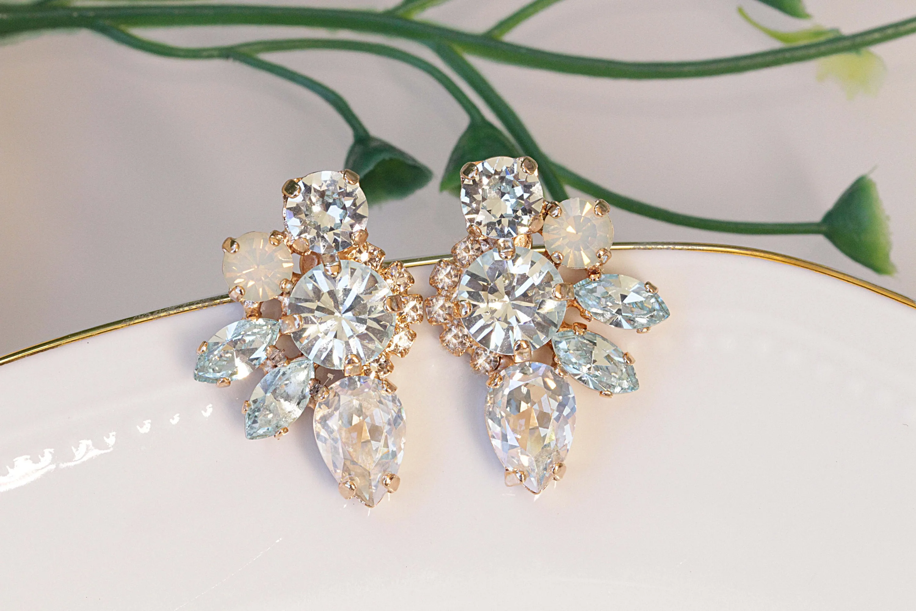 BRIDAL AQUAMARINE EARRINGS