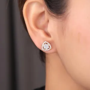 Brylee Triangle Silver Studs | 22KT Gold Vermeil