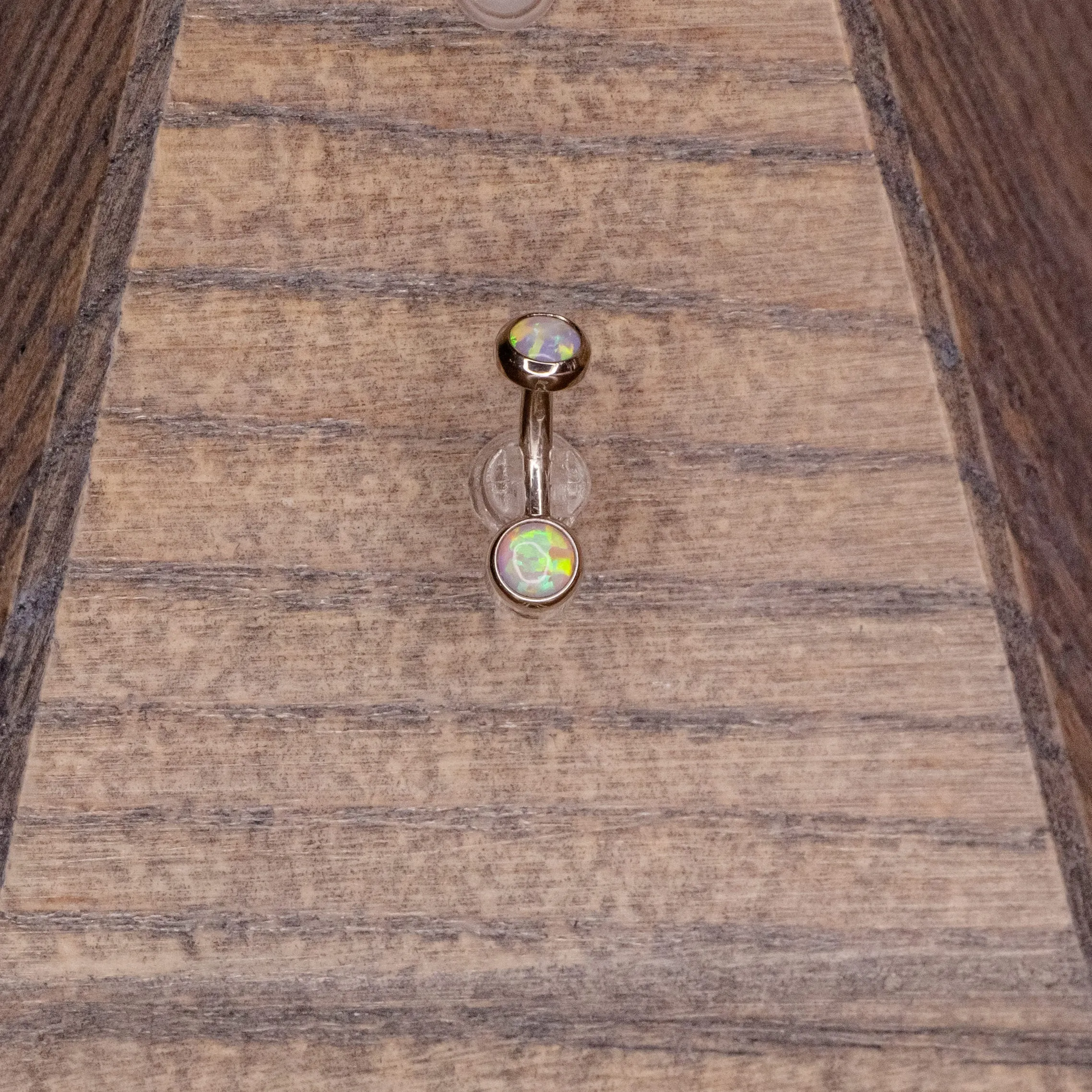 Bubble Gum Opal Navel in a Bezel Setting  (4mm/4mm)