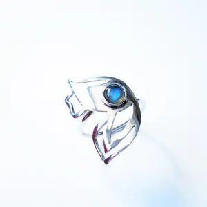 Butterfly Wing Ring (CR09) - with labradorite by Chloe Romanos