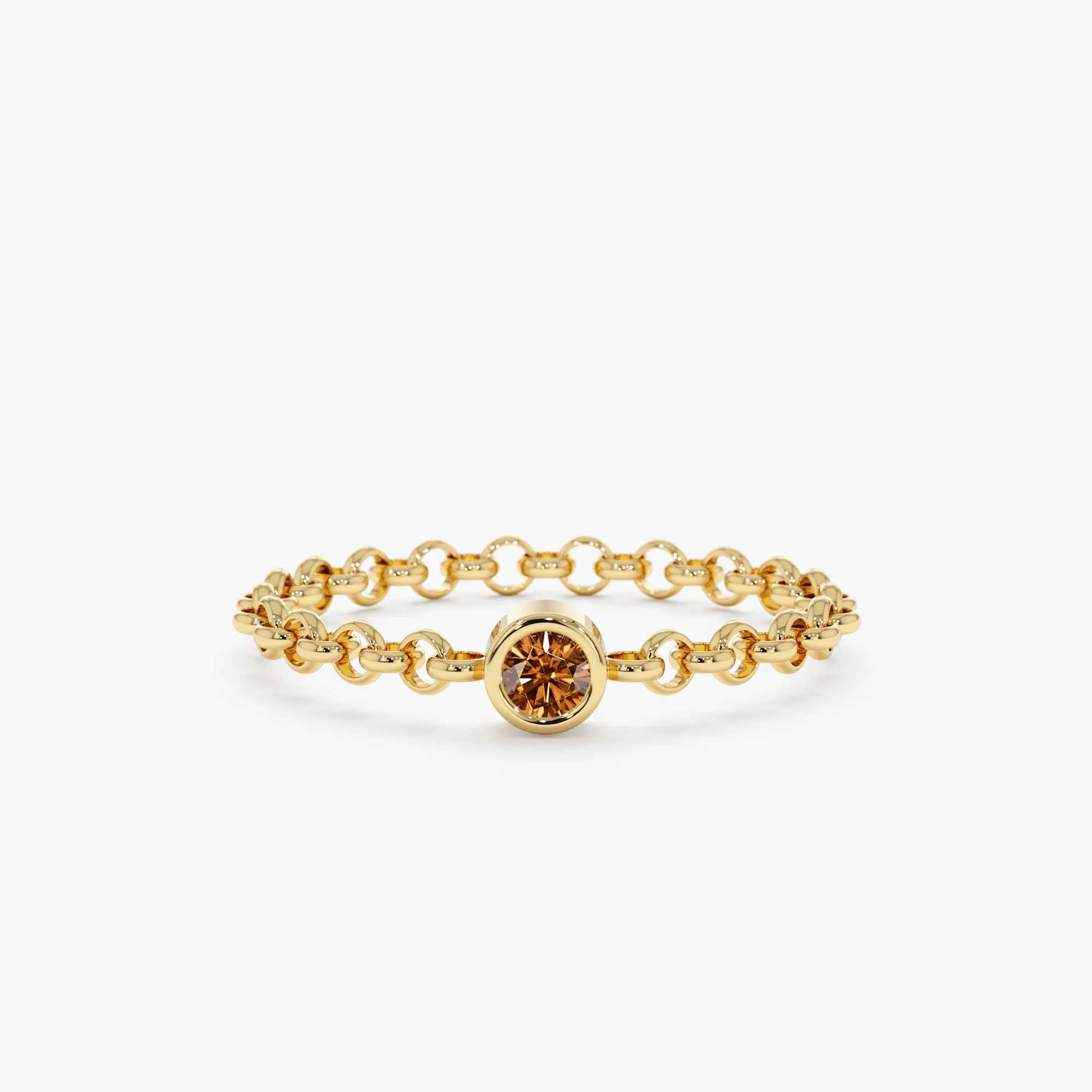 Citrine Chain Ring, Adriana