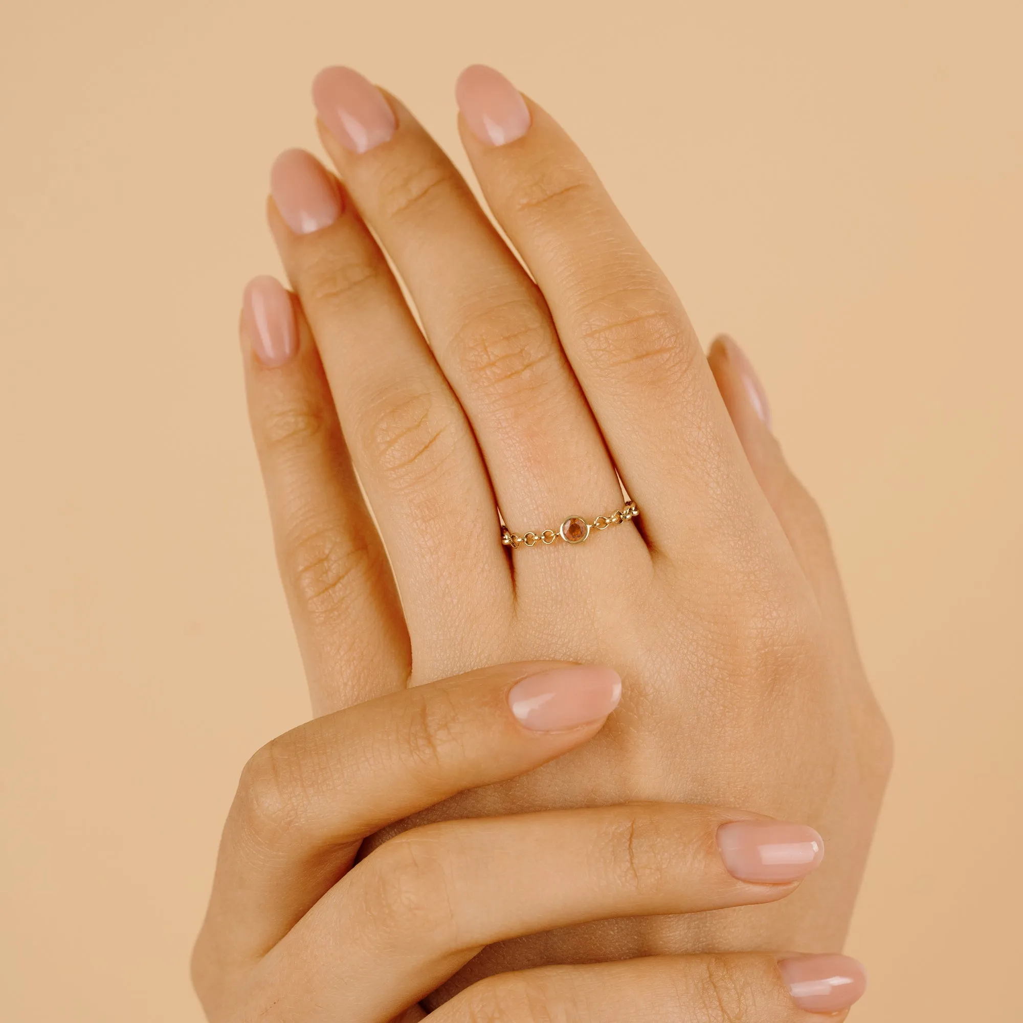 Citrine Chain Ring, Adriana