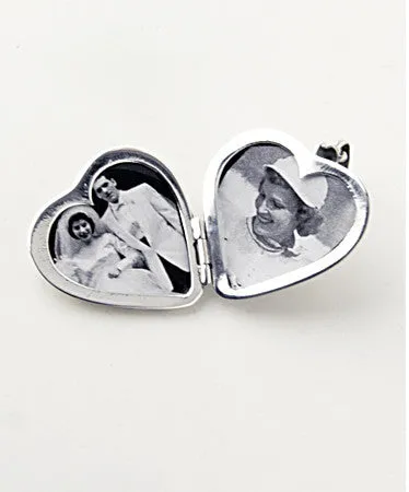 Collection Santa Pacheco ~ Locket "Heart 2 Sided Engraved" .925 Silver