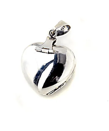 Collection Santa Pacheco ~ Locket "Heart with Openwork Flower" 2 pics .925 Silver