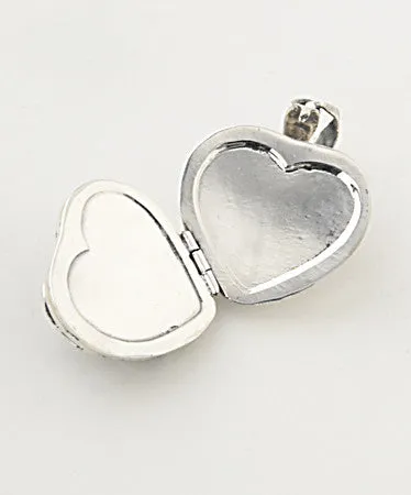 Collection Santa Pacheco ~ Locket "Heart with Openwork Flower" 2 pics .925 Silver