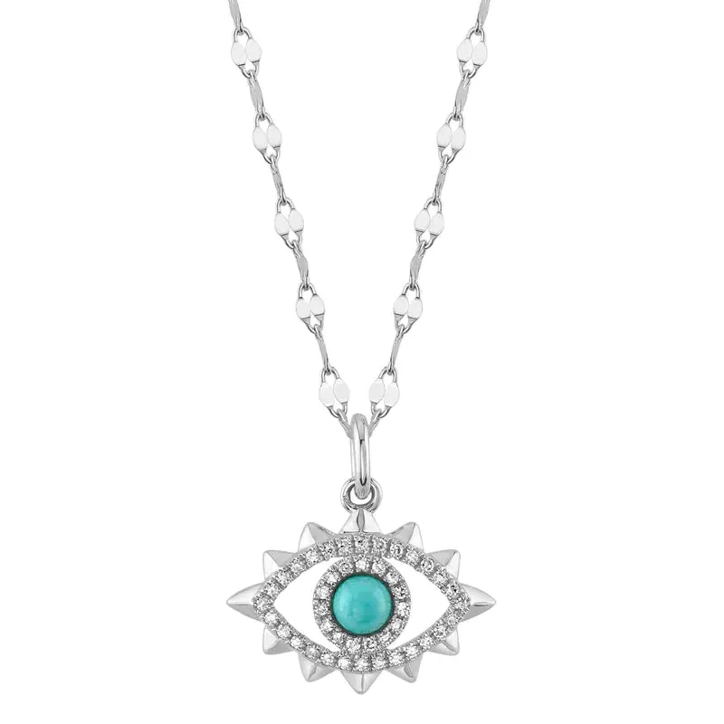 Composite Turquoise Eye Necklace