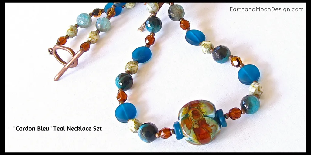 Cordon Bleu: Teal Necklace Set