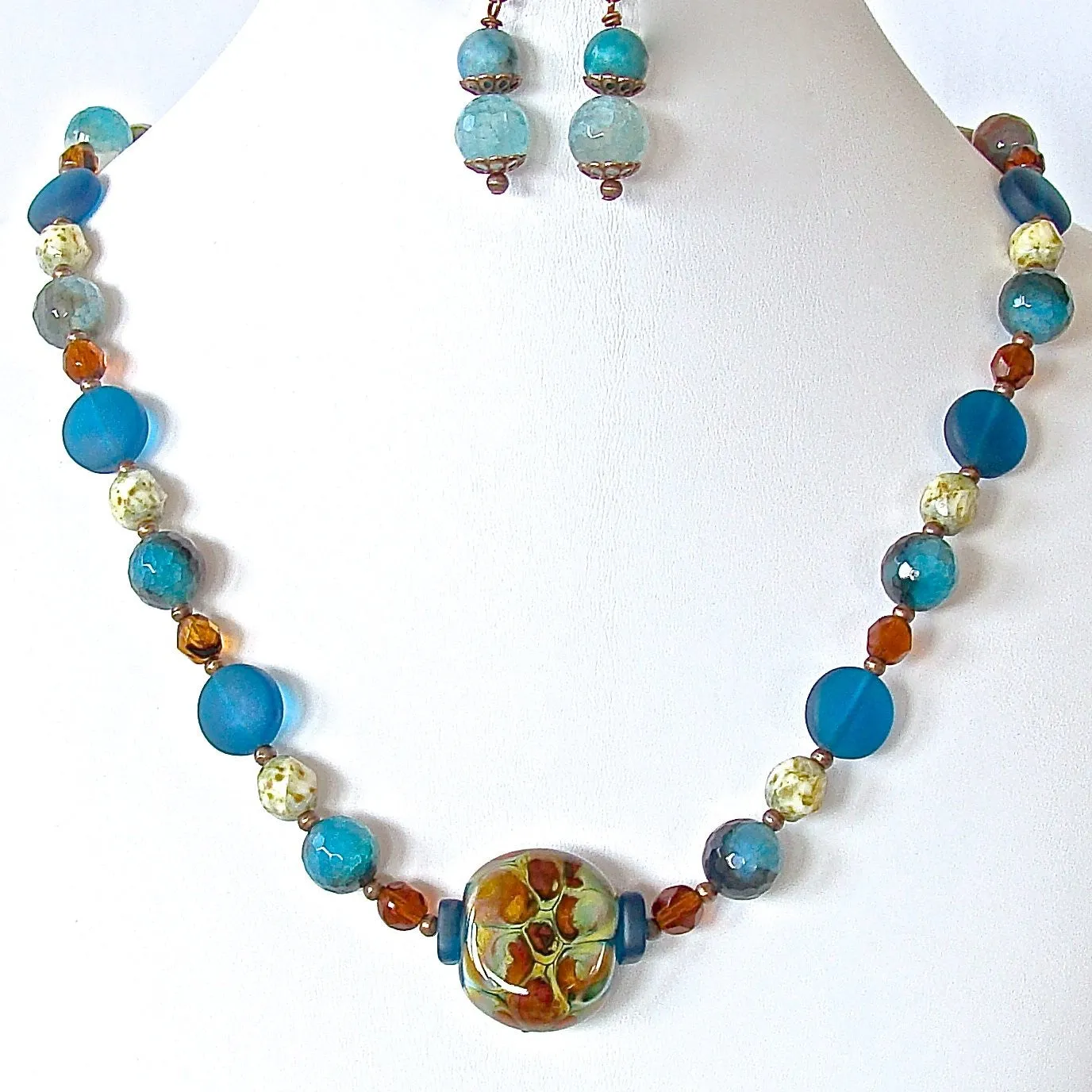 Cordon Bleu: Teal Necklace Set