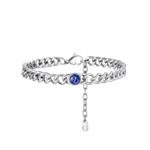 Cuban Anklet - Sapphire